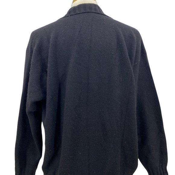 Fred Hayman Men's Casual Beverly Hills Black Full Zip Knit Sweater Size 52" - Picture 4 of 6